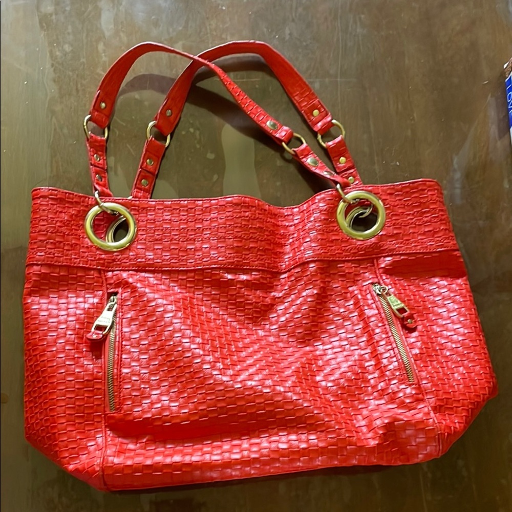 Steve Madden Red Gold Hobo Shoulder Bag
